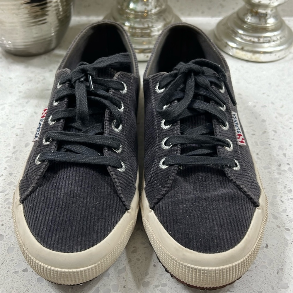 Superga blue curdoruy sneakers